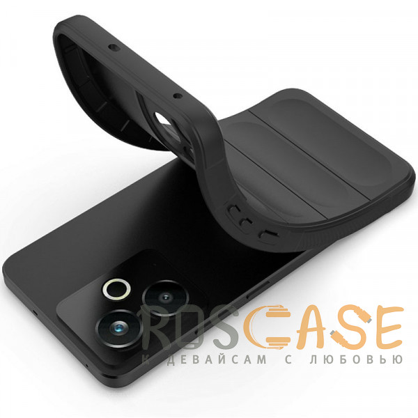 Фотография Черный Flex Silicone | Противоударный чехол для Realme 14T 5G с защитой камеры и микрофиброй