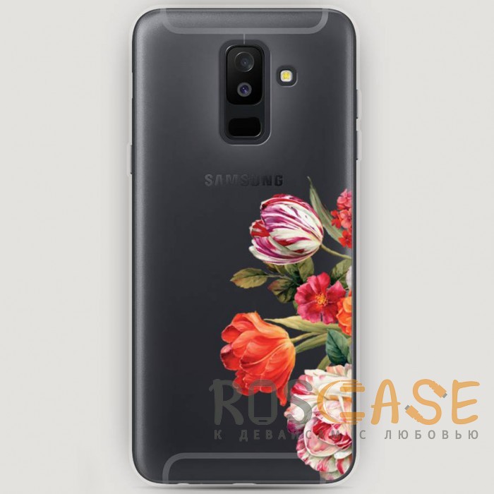 Фото RosCase | Силиконовый чехол Весенний букет на Samsung Galaxy A6 Plus (2018)