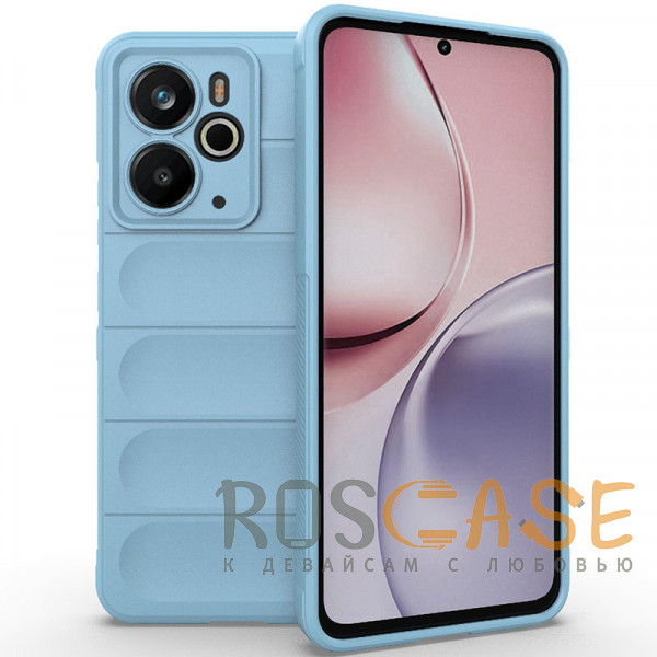 Фото Голубой Flex Silicone | Противоударный чехол для Realme 14 5G с защитой камеры и микрофиброй