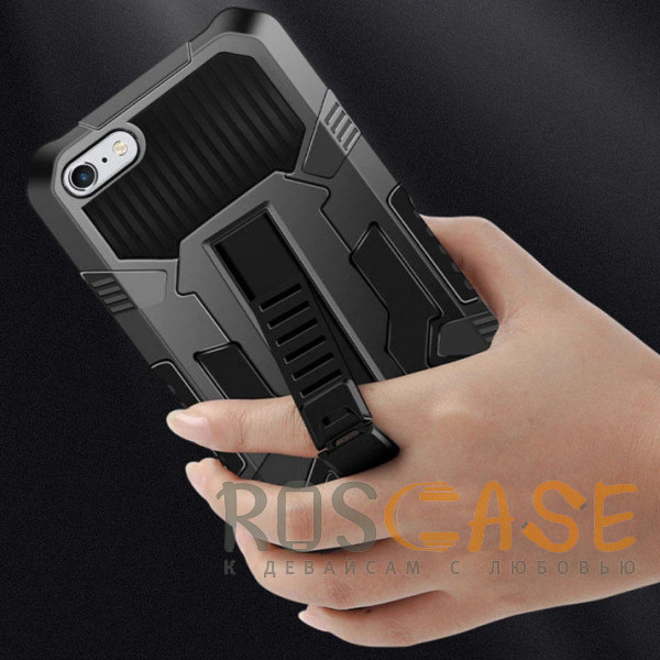 Фотография Синий Ironhide | Противоударный чехол-подставка для iPhone 7, 8, SE (2020, 2022)