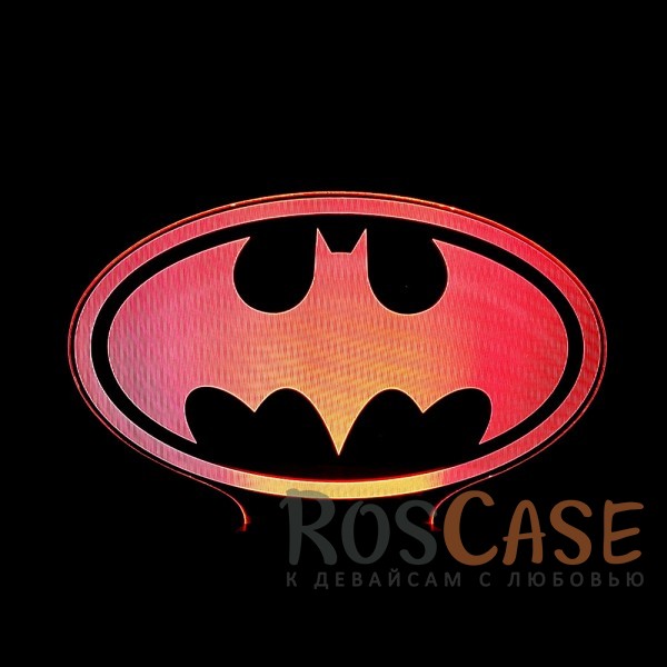 Фото Batman Logo Светодиодный 3D светильник-ночник с проекцией объемного изображения "Logo Batman"