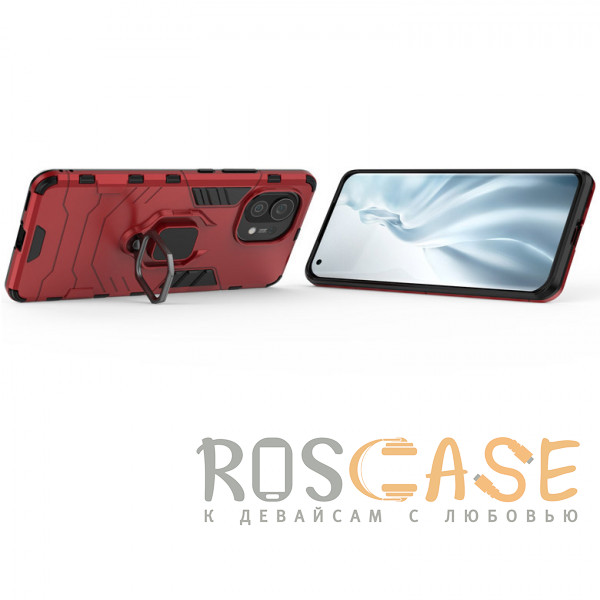 Изображение Красный Transformer Ring | Противоударный чехол под магнитный держатель для Xiaomi Mi 11