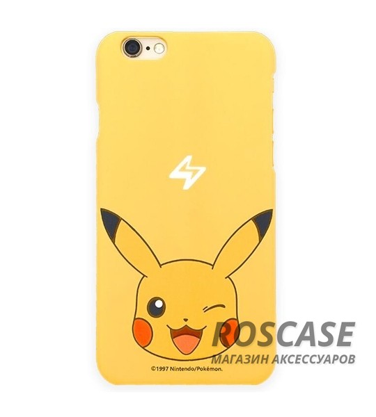Фото Pikachu / смеющийся Ультратонкий цветной TPU чехол "Pokemon Go" для Apple iPhone 6/6s (4.7")