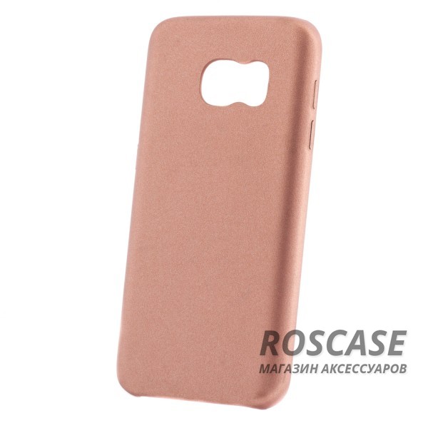 Фото Розовый / Rose Gold Матовый мягкий чехол-накладка из софт-тач материала для Samsung G930F Galaxy S7