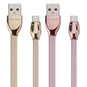 Kucipa K171 | Плоский дата кабель USB to Type-C с хромированными коннекторами (3A) (100см)