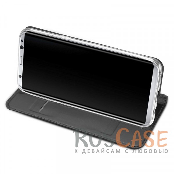 Фото Черный Dux Ducis | Чехол-книжка для Samsung G955 Galaxy S8 Plus с функцией подставки и картхолдером