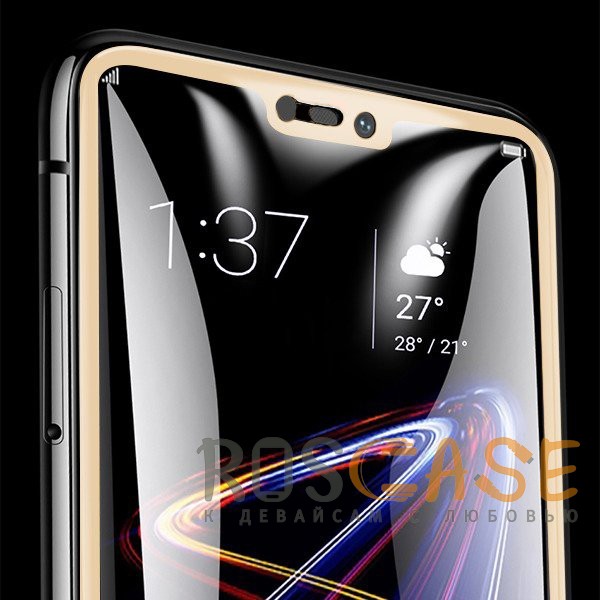 Изображение Золотое 5D защитное стекло для Huawei P20 Lite на весь экран