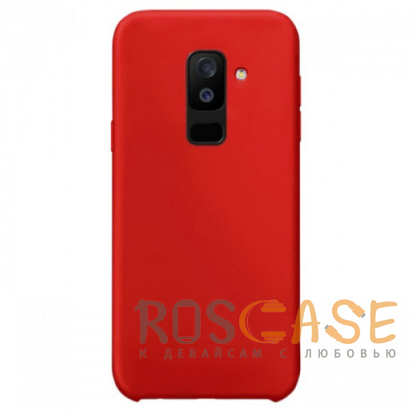 Фото Красный / Red Силиконовый чехол для Samsung Galaxy A6 Plus (2018) с покрытием Soft Touch