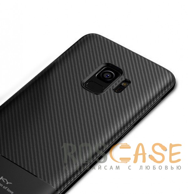 Фотография Черный iPaky Musy | Ультратонкий чехол для Samsung Galaxy S9 с карбоновым покрытием