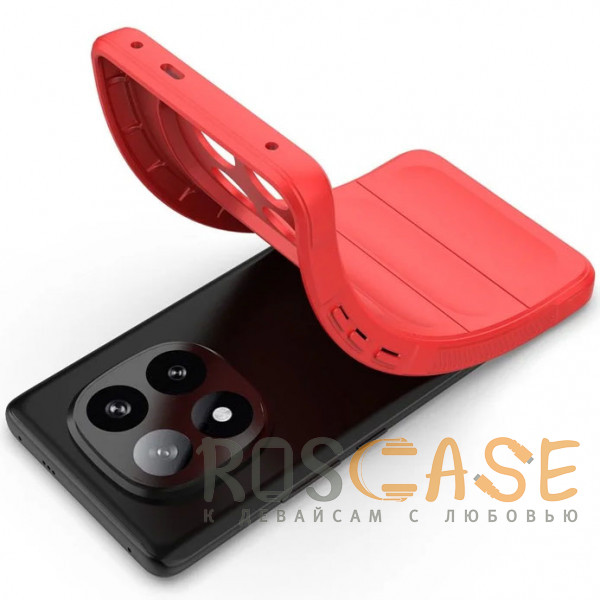 Фотография Красный Flex Silicone | Противоударный чехол для Xiaomi Redmi Note 14 Pro 4G с защитой камеры и микрофиброй