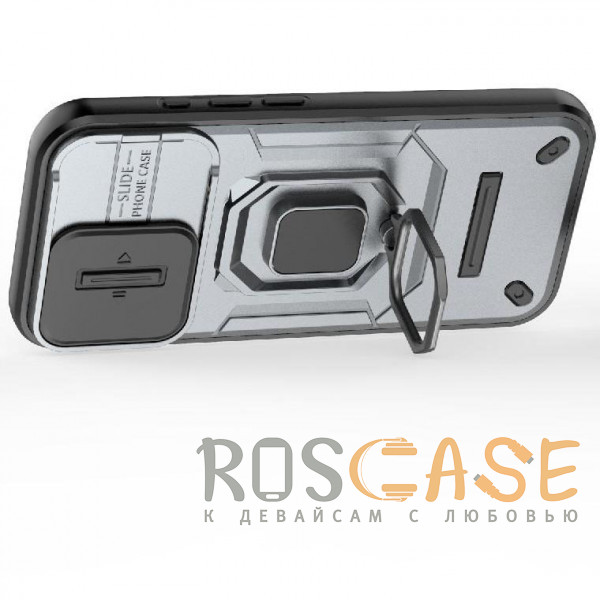 Фотография Серый Transformer Ring Holder | Противоударный чехол с кольцом и шторкой камеры для iPhone 17