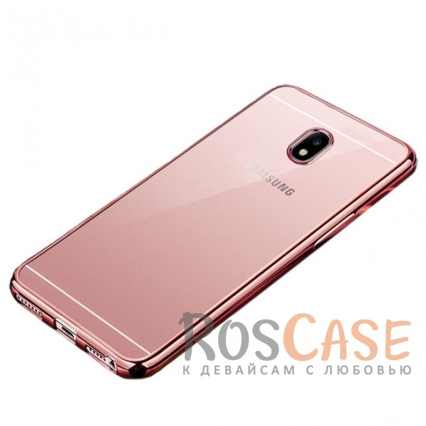 Фото Розовый Силиконовый чехол для Samsung J730 Galaxy J7 (2017) с глянцевой окантовкой