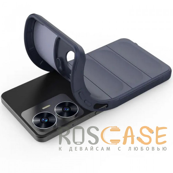 Фотография Темно-синий Flex Silicone | Противоударный чехол для Realme C55 с защитой камеры и микрофиброй