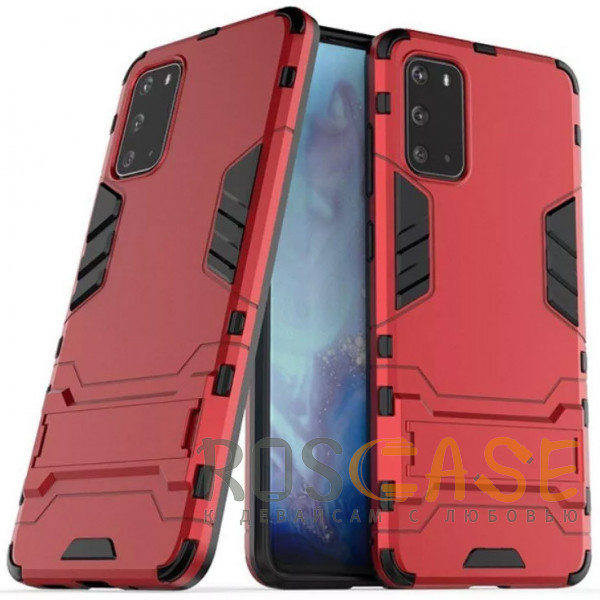 Фотография Красный Transformer | Противоударный чехол-подставка для Samsung Galaxy S20 Plus с мощной защитой корпуса