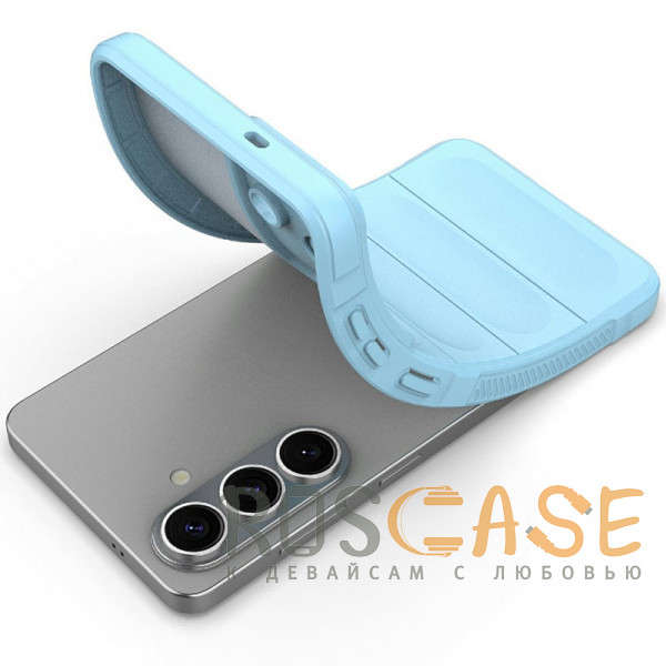 Фотография Голубой Flex Silicone | Противоударный чехол для Samsung Galaxy S26 Plus с защитой камеры и микрофиброй