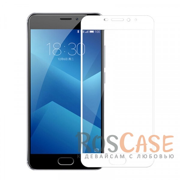 

Тонкое олеофобное защитное стекло Mocolo с цветной рамкой на весь экран для Meizu M5 Note (Белый)