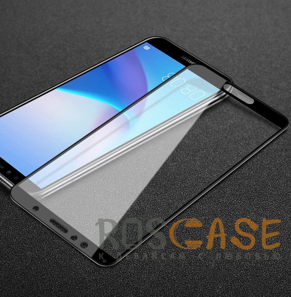 Фото Черное 5D защитное стекло для Huawei Y6 (2018) на весь экран