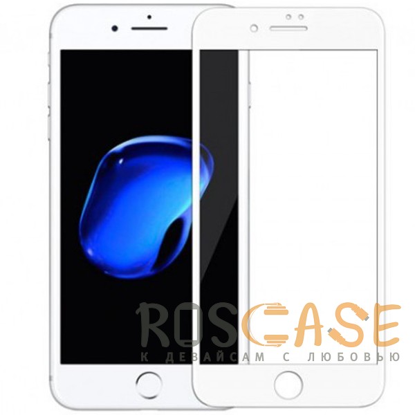 Фото Тонкое олеофобное защитное стекло с закруленными краями из гибкого силикона для Apple iPhone 7 plus / 8 plus (5.5")