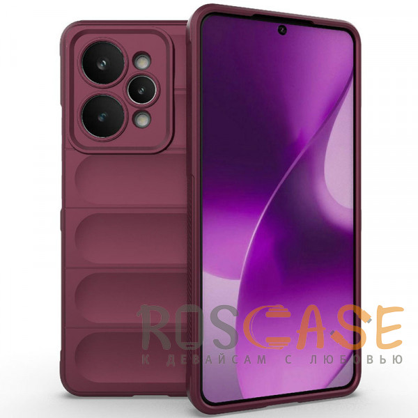 Фото Бордовый Flex Silicone | Противоударный чехол для Realme 15 Pro 5G с защитой камеры и микрофиброй