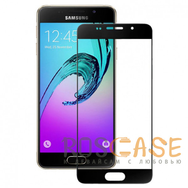 Фото Черный 5D защитное стекло для Samsung A310F Galaxy A3 (2016) на весь экран