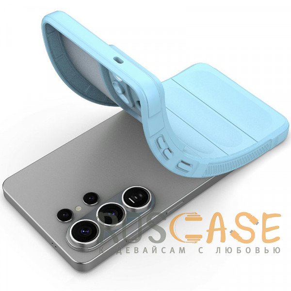 Фотография Голубой Flex Silicone | Противоударный чехол для Samsung Galaxy S26 Ultra с защитой камеры и микрофиброй