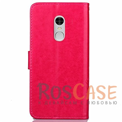Изображение Розовый Чехол-книжка с узорами на магнитной застёжке для Xiaomi Redmi Note 4X / Note 4 (SD)