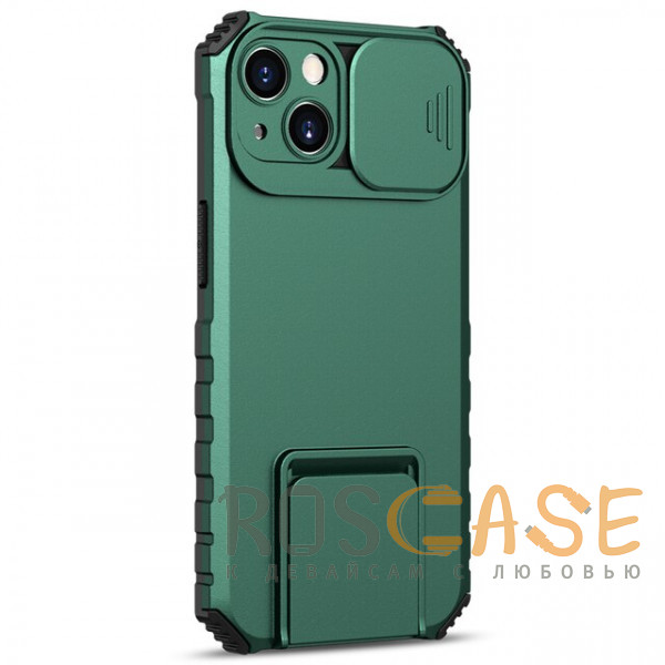 Фото Зеленый CamShield Holder | Противоударный чехол-подставка для iPhone 14 Plus с защитой камеры