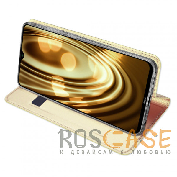 Фотография Золотой Чехол-книжка Dux Ducis с карманом для Xiaomi Redmi Note 8
