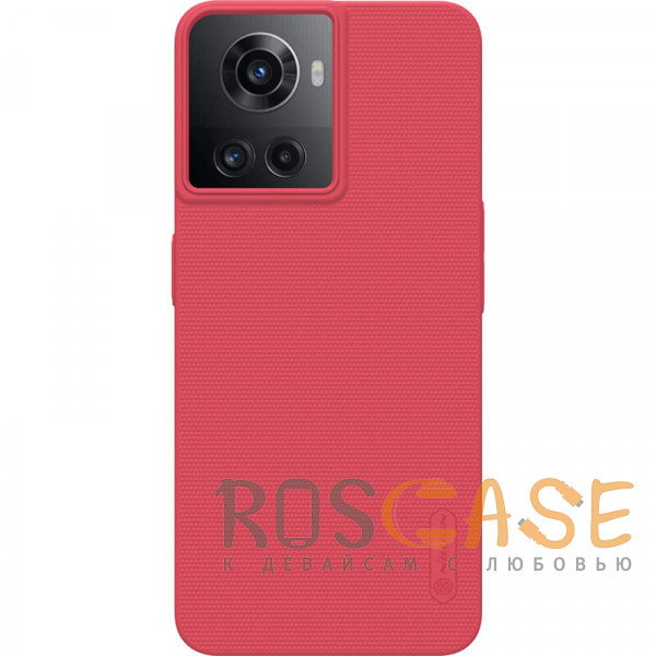 Фото Красный Nillkin Super Frosted Shield | Матовый пластиковый чехол для OnePlus 10R / Ace