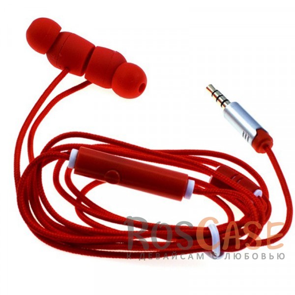 Изображение Красный Headset EF-E5 | Вакуумные наушники с микрофоном