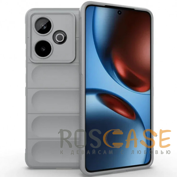 Фото Серый Flex Silicone | Противоударный чехол для Realme GT7 / GT 7 / 7T с защитой камеры и микрофиброй