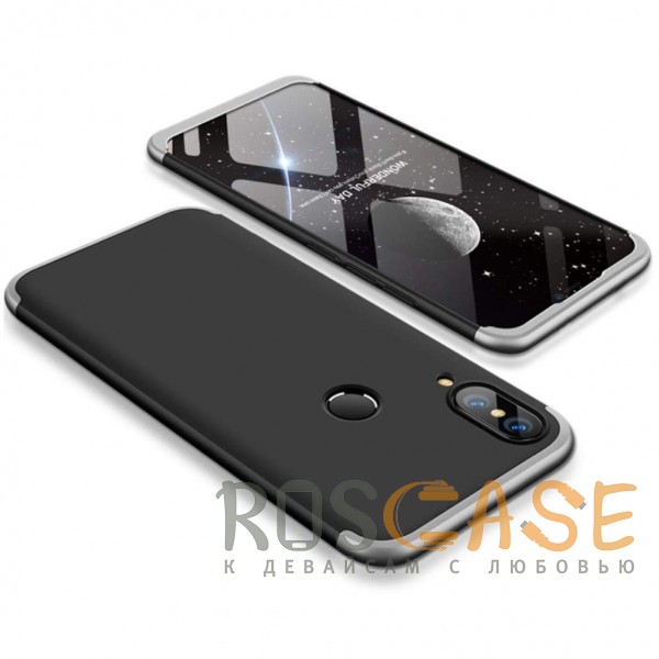 Фото Черный / Серебряный GKK LikGus 360° | Двухсторонний чехол для Huawei Nova 3 с защитными вставками