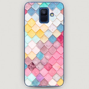 RosCase | Силиконовый чехол Нежные ромбики на Samsung Galaxy A6 (2018)
