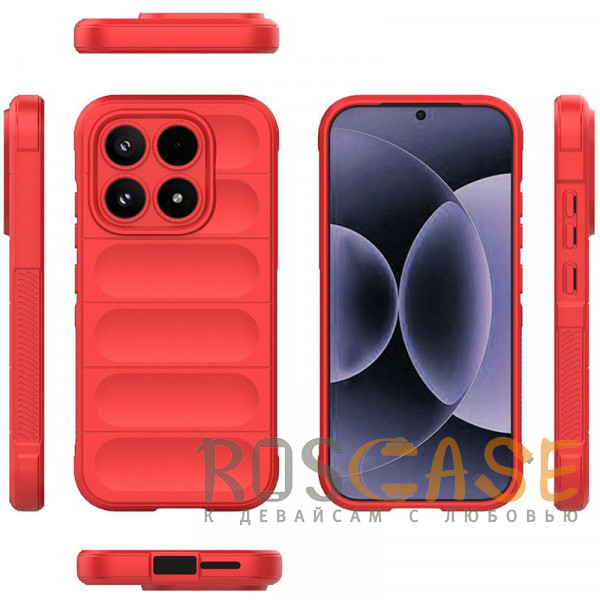 Фото Красный Flex Silicone | Противоударный чехол для Xiaomi Mi 17 с защитой камеры и микрофиброй