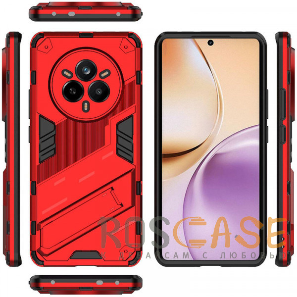 Изображение Красный Megatron | Противоударный чехол-подставка для Realme 14 Pro 5G с защитой камеры
