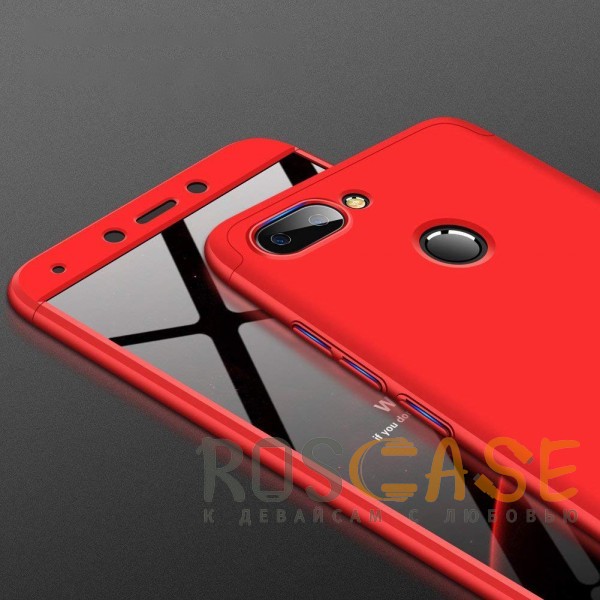 Фотография Красный GKK LikGus 360° | Двухсторонний чехол для Xiaomi Redmi 6 с защитными вставками