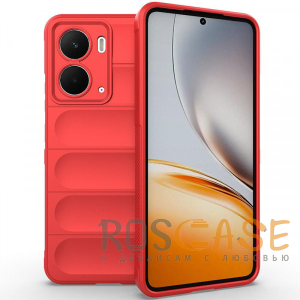 Фото Красный Flex Silicone | Противоударный чехол для Realme P3 5G / Neo 7X с защитой камеры и микрофиброй