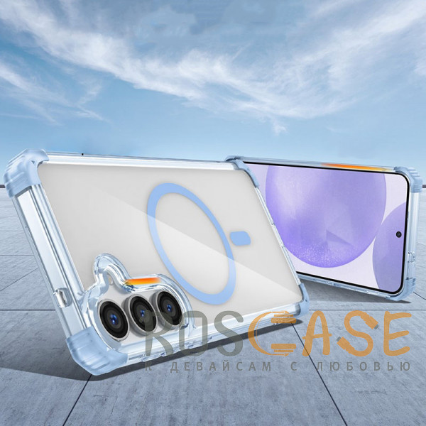 Фото Синий Nature Magnetic | Прозрачный противоударный чехол с поддержкой MagSafe для Samsung Galaxy S26 Plus