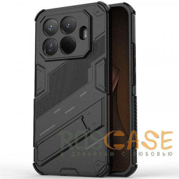 Фото Черный Megatron | Противоударный чехол-подставка для Xiaomi Mi 15T Pro с защитой камеры