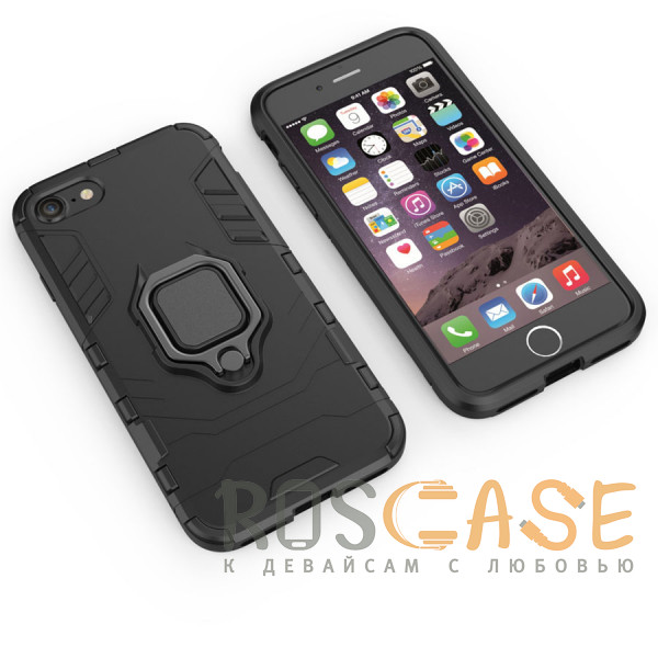 Фотография Черный Transformer Ring | Противоударный чехол под магнитный держатель для iPhone 7 / 8 / SE (2020)