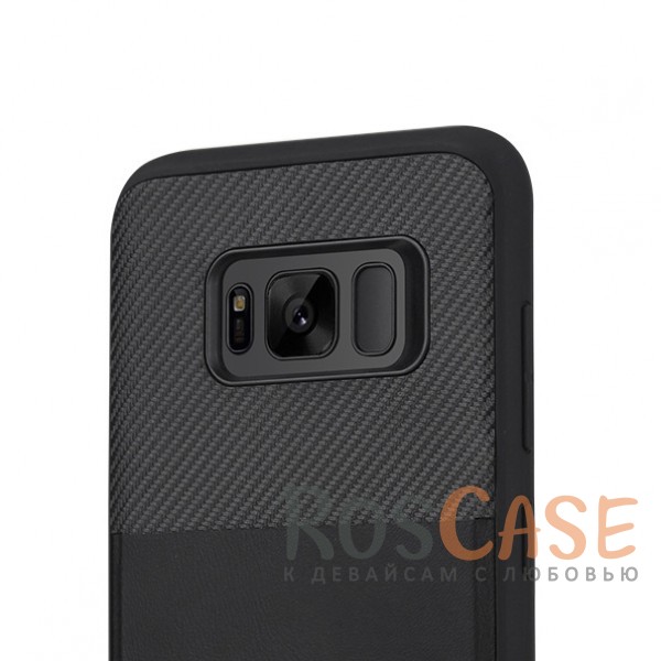 Фотография Черный / Black ROCK Cana | Чехол для Samsung G955 Galaxy S8 Plus с внешним карманом для визиток