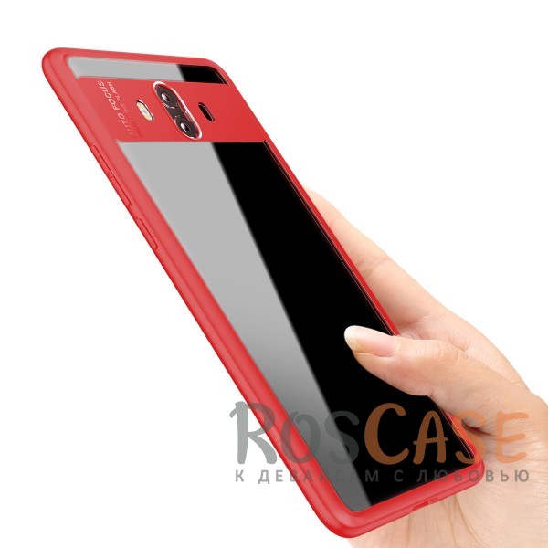 Фото Красный / Red Rock Clarity | Прозрачный чехол для Huawei Mate 10 с противоударным бампером