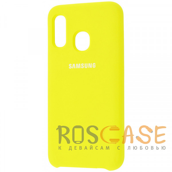Фото Желтый Чехол Silicone Cover для Samsung Galaxy A40 (A405F)