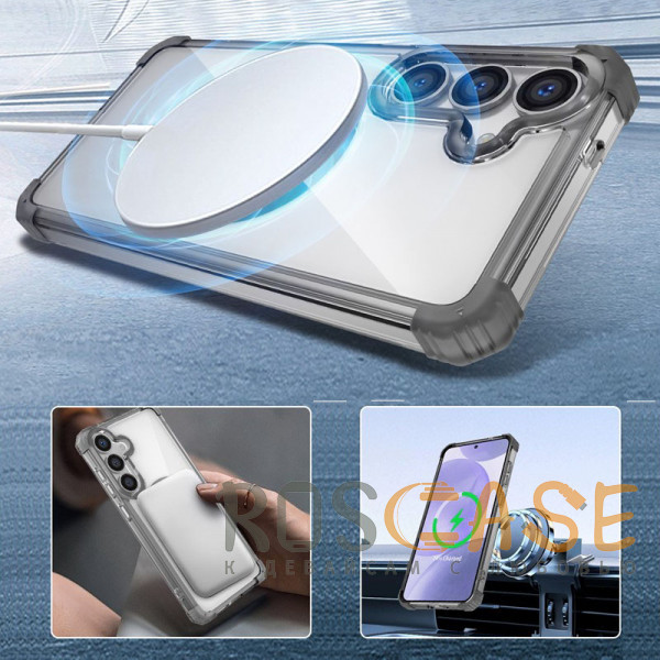 Изображение Черный Nature Magnetic | Прозрачный противоударный чехол с поддержкой MagSafe для Samsung Galaxy S26 Plus