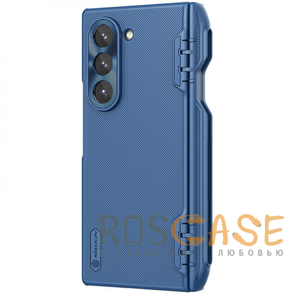 Фотография Синий Nillkin Super Frosted Shield | Матовый пластиковый чехол для Samsung Galaxy Z Fold 6 с держателем для S Pen