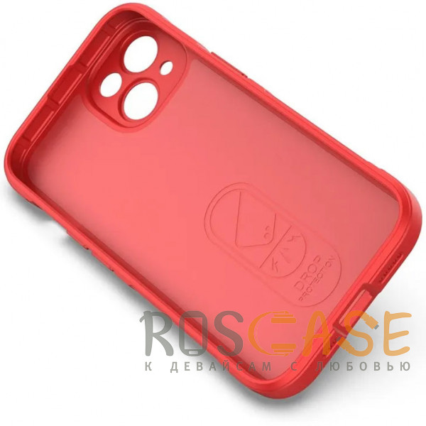 Изображение Красный Flex Silicone | Противоударный чехол для iPhone 14 с защитой камеры и микрофиброй