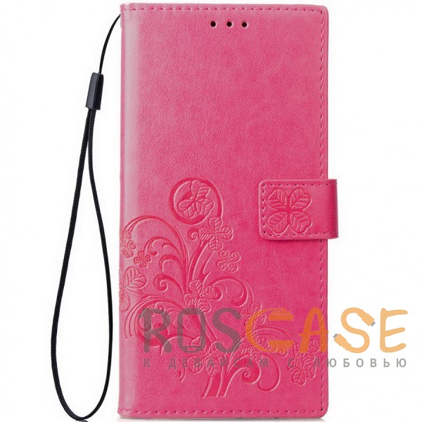 Фото Розовый Чехол-книжка с узорами на магнитной застёжке для Xiaomi Mi 8