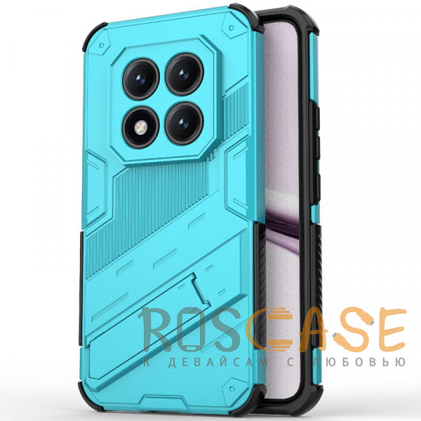 Фото Голубой Megatron | Противоударный чехол-подставка для Xiaomi Redmi Note 15 Pro Plus с защитой камеры