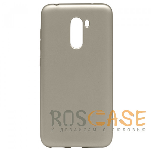 Фото Золотой J-Case THIN | Гибкий силиконовый чехол 0.5 мм для Xiaomi Pocophone F1