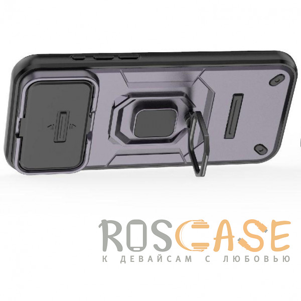 Фотография Фиолетовый Transformer Ring Holder | Противоударный чехол с кольцом и шторкой камеры для iPhone 17 Pro Max